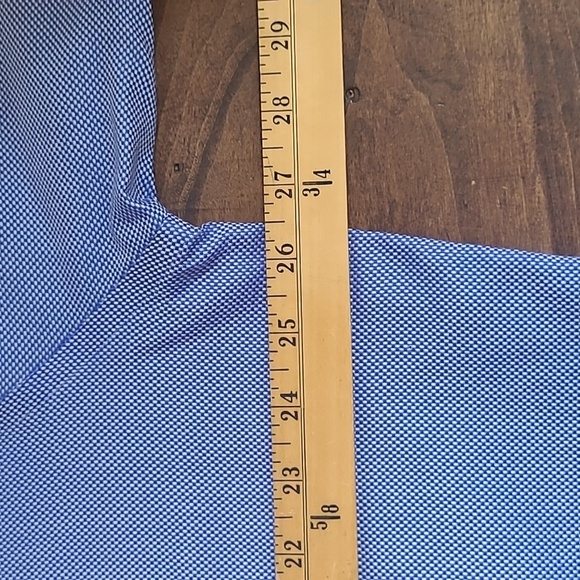 EUC Peter Millar Button Down Shirt Men's sz XL Blue Mini Check Long Sleeve Shirt - Picture 7 of 8